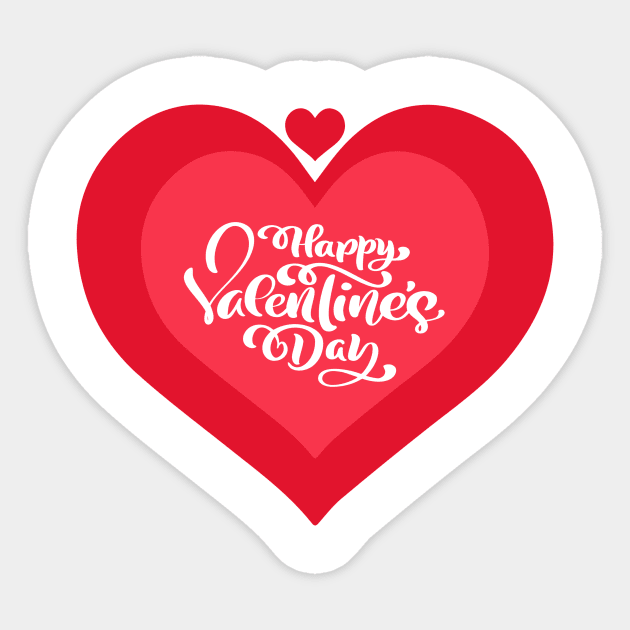 Happy Valentine`s Day. The most beautiful things in the world cannot be seen or even touched. They must be felt with the heart. Sticker by Your_wardrobe